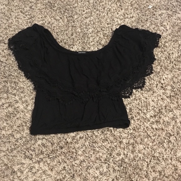 F21 flowy crop top