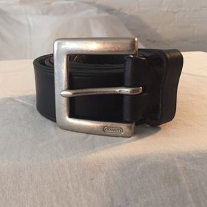 Coach Black Leather Belt.