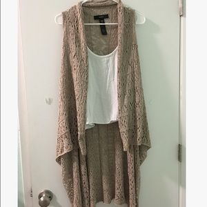 Forever21 sleeveless crochet cardigan