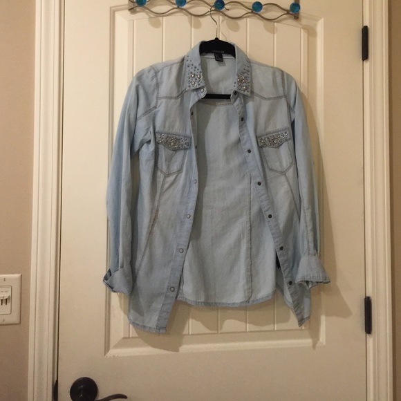Blue button up
