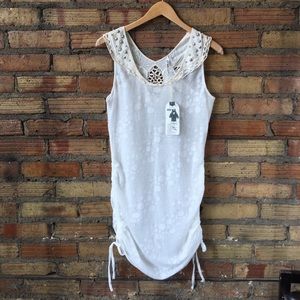 Mür Mür NWT soft pebble print scrunch side dress