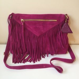 Sorial Suede Fringe Envelope Crossbody