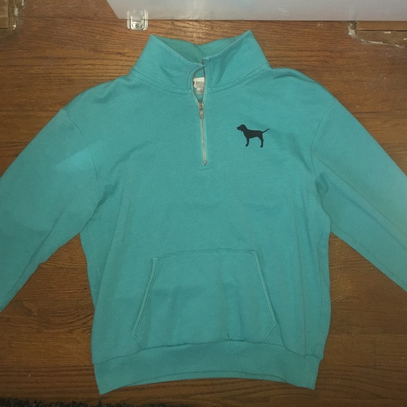 VS Pink Blue Quarter Zip