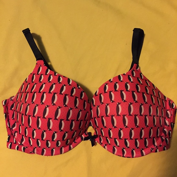 Victoria's Secret Red Penguin Patterned Bra (36D)
