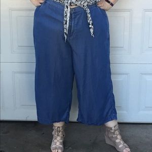 PLUS Lane Bryant Super Soft Chambray Culottes
