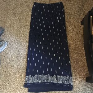 Navy Patterned Maxi