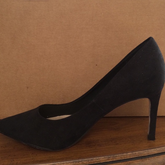 ASOS black suede pointed heels