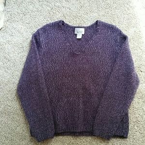 Dark purple and light purple mix sweater