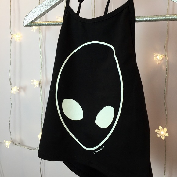 Alien Halter Crop Top - Picture 2 of 4