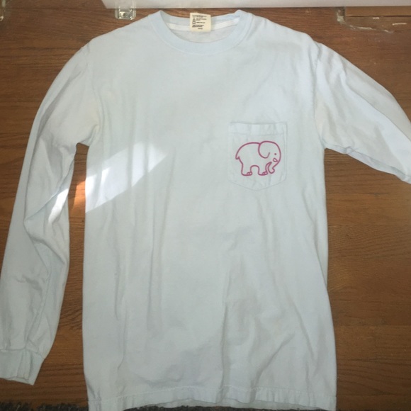 Ivoryella Light Blue long sleeve pocket tee
