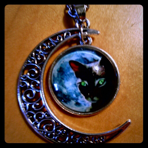 Black Cat Galaxy Necklace!