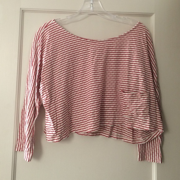 Anthropologie Patterned Crop Tee