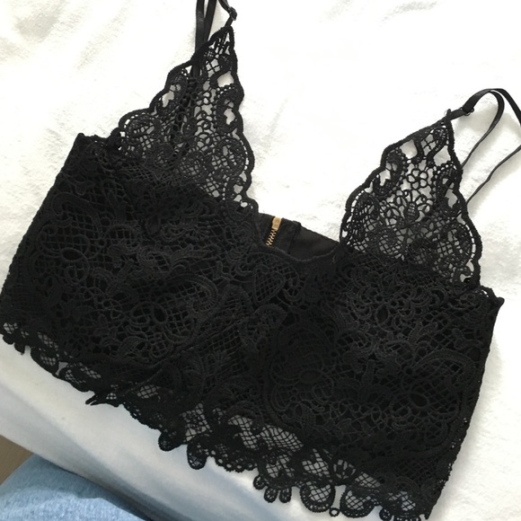 black lace bralette