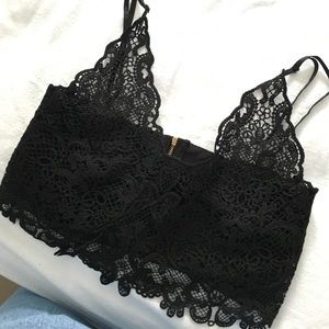 black lace bralette