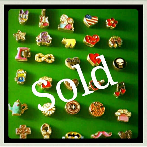 -SOLD-   LOT #2 - OVER 100 FLOATING CHARMS