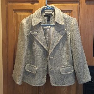 Beige/gold crop jacket