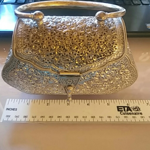 Solid Sterling Silver Filigree Evening Bag