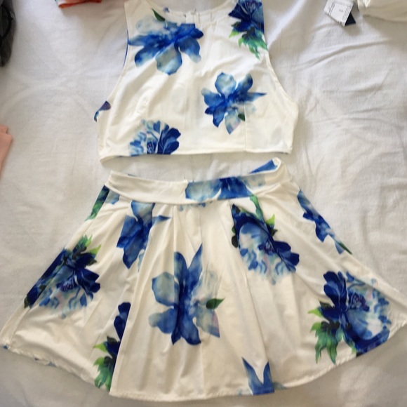 2 piece floral skirt