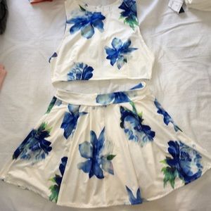 2 piece floral skirt