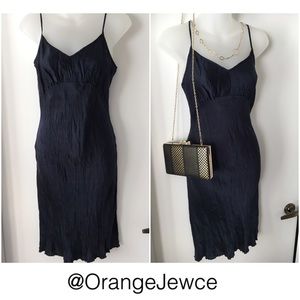 Banana Republic Navy Blue Silk Slip Dress
