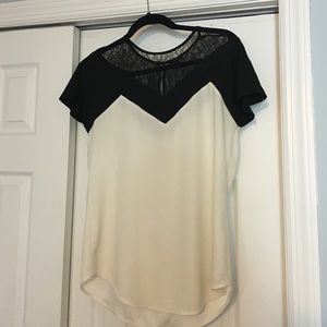 Black and white blouse