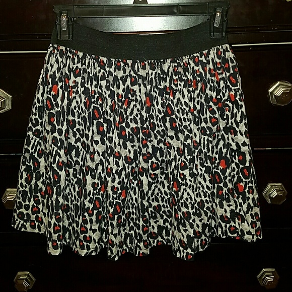 Printed flare skirt