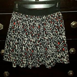 Printed flare skirt