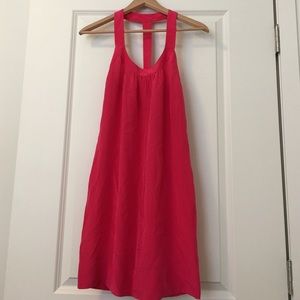 Silky skim sexy hot pink dress