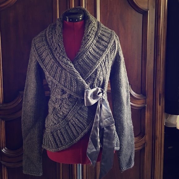 Knit wrap sweater