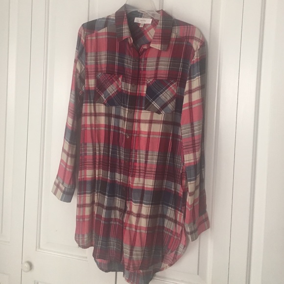 Entro Boutique Brand Plaid Tunic