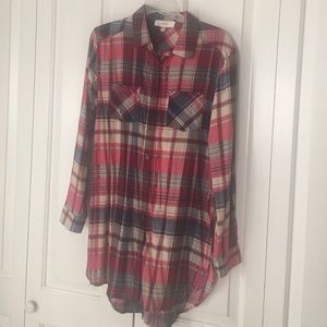 Entro Boutique Brand Plaid Tunic