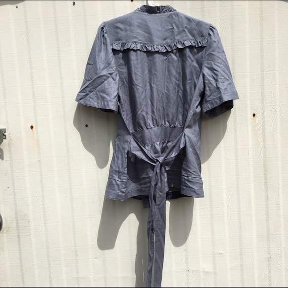 Silk wrap blouse - Picture 3 of 4