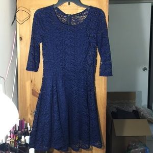 Blue lace dress