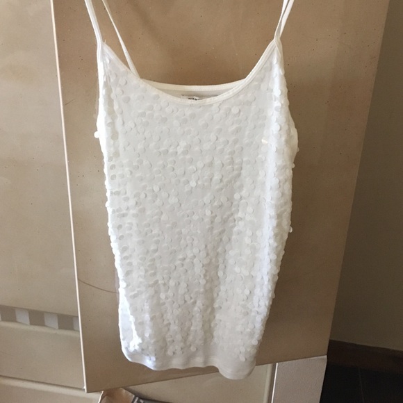 White sequined tank top -Old Navy NWT size L