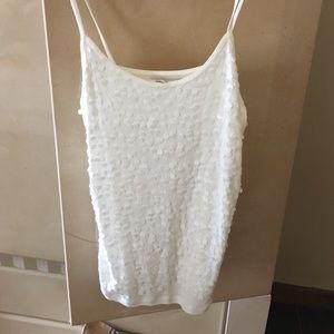 White sequined tank top -Old Navy NWT size L