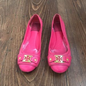 Tory Burch - pink leather flats