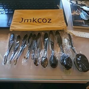 10pc makeup brush set, with carry bag