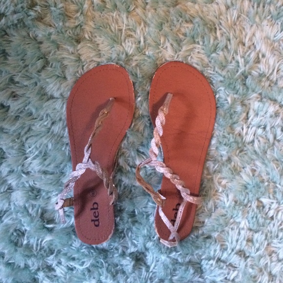 Silver strapped sandals