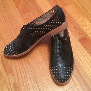 Sam Edelman Jayden black snake Oxford shoes
