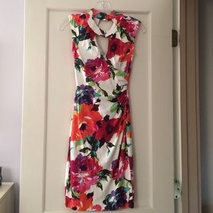 Cache body-con floral dress
