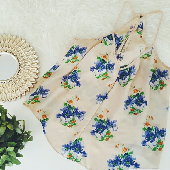 Urban Outfitters Tops - URBAN OUTFITTERS BLUE floral shirt