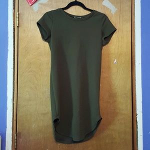 Olive green t-shirt dress