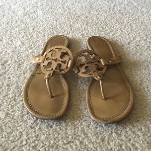 Tory Burch Miller sandals - tan patent leather