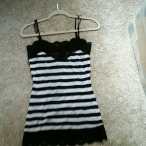 Black and white stripe tank top