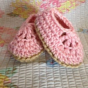 Handmade crocheted booties