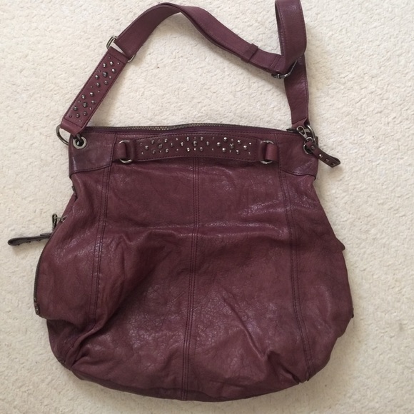 Banana Republic Burgundy Studded Bag