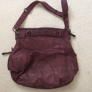 Banana Republic Burgundy Studded Bag