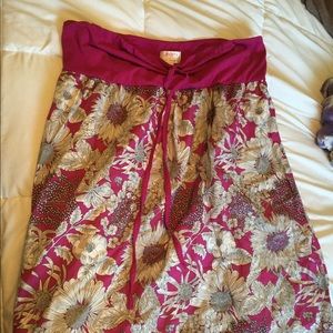 Liberty of London sunflower strapless dress