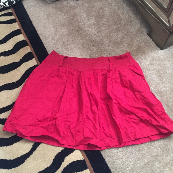 F21 red skater skirt size M - Picture 2 of 4