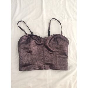 🍎Metallic Crop Top🍎